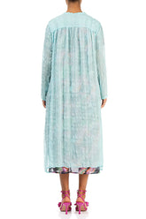 Flowy Ice Blue Light Silk Jacket 2