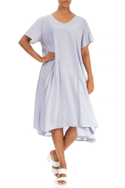 Flowy Lavender Silk Bamboo Dress 4