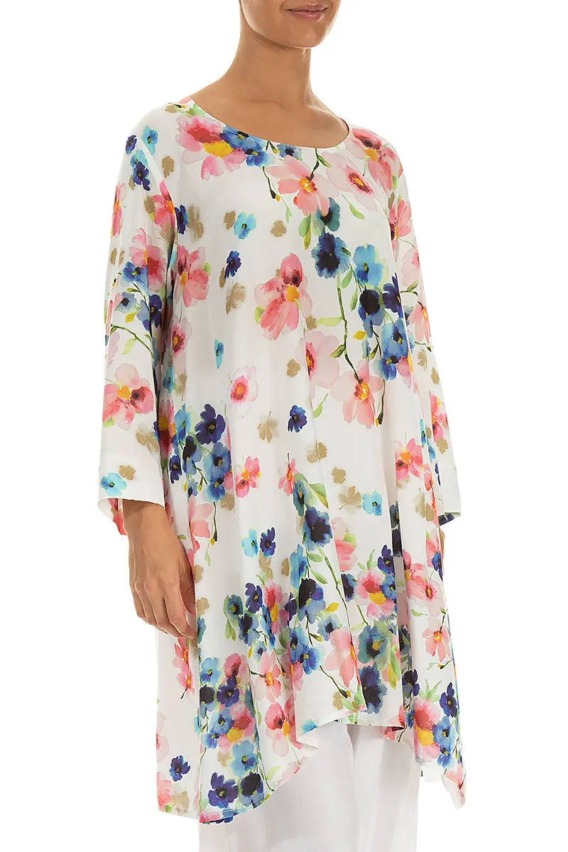 Flowy Primrose Silk Bamboo Tunic