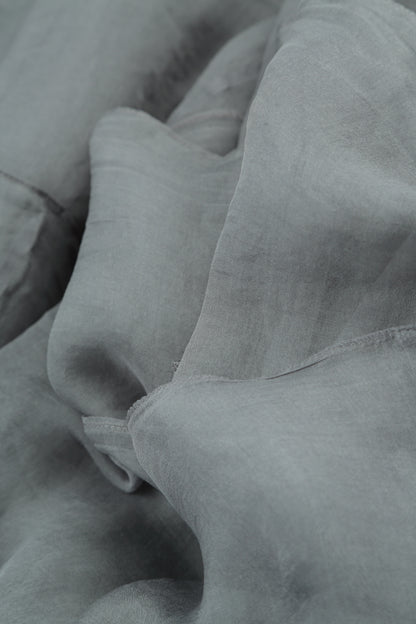 Flowy Grey Sage Silk Chiffon Jacket 6