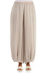 Flowy Beige Silk Bamboo Trousers 1