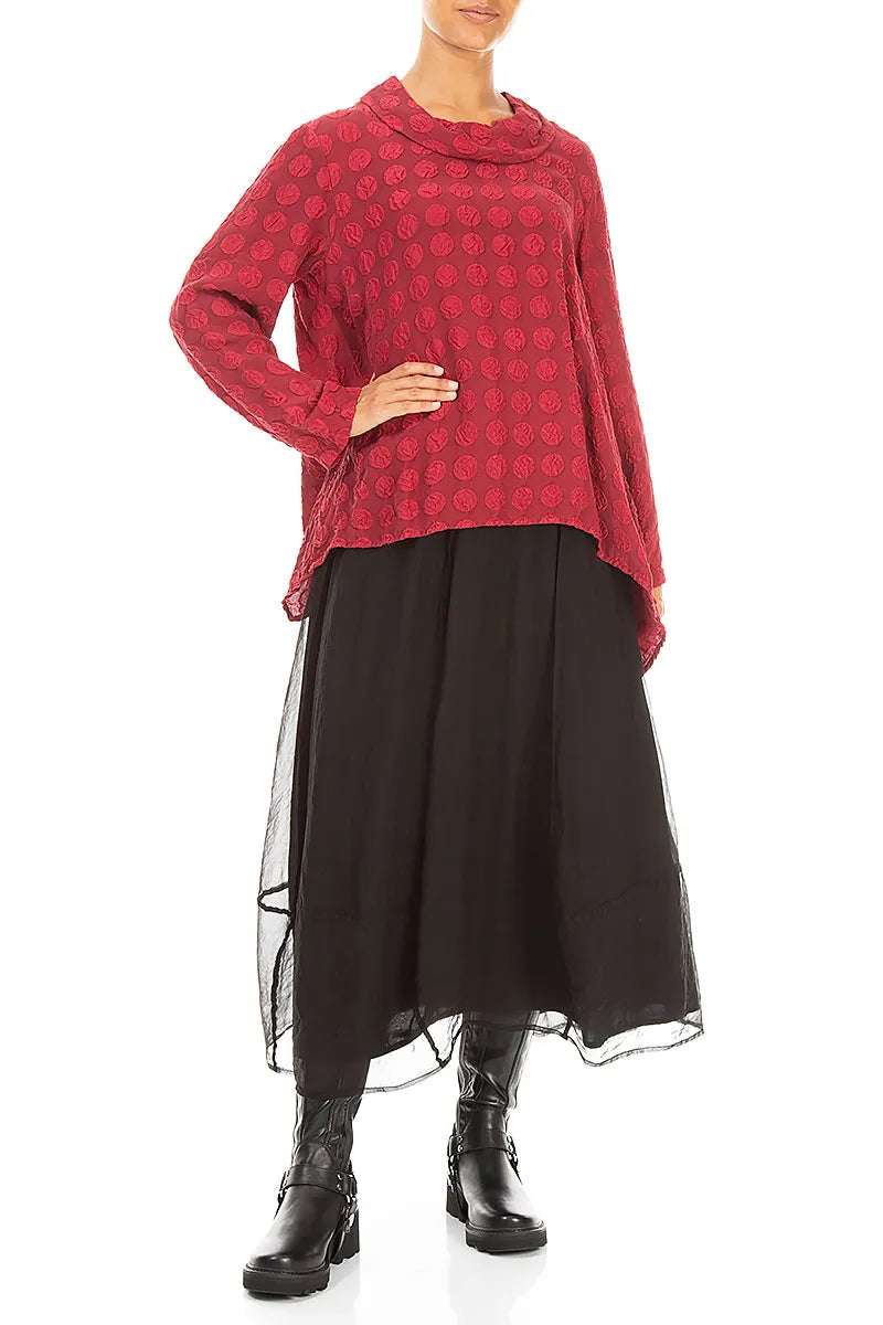 Fluid Black Silk Chiffon Skirt 4