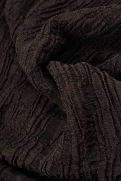 Forest Brown Circle Silk Linen Scarf 4