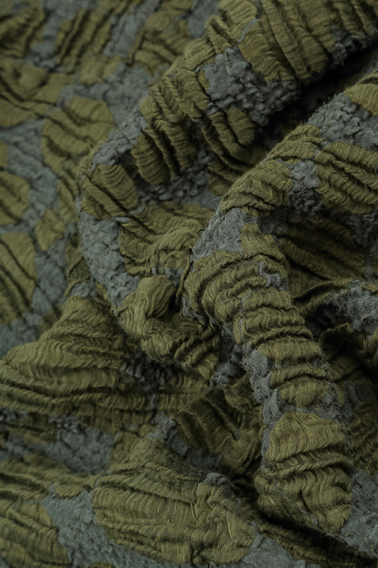 Forest Mist Circle Silk Linen Dress 5