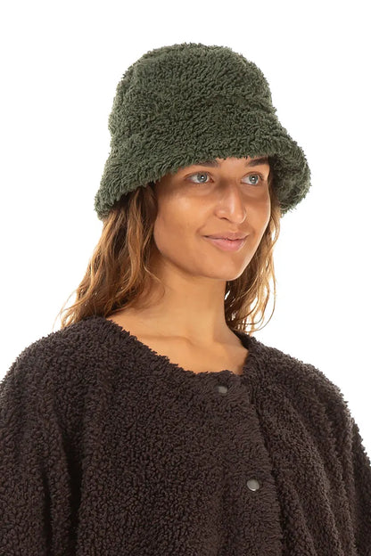 Forest Mist Teddy Cotton Bucket Hat 1
