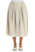 Frayed Hem Natural Linen Skirt 1