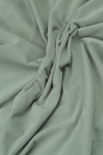 Frayed Hem Sage Cotton Top 5