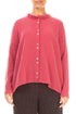Frill Collar Berry Rose Wool Cardigan 1