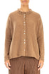 Frill Collar Caramel Wool Cardigan 1