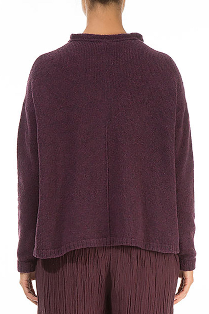 Cardigan en laine de mûrier à col volanté