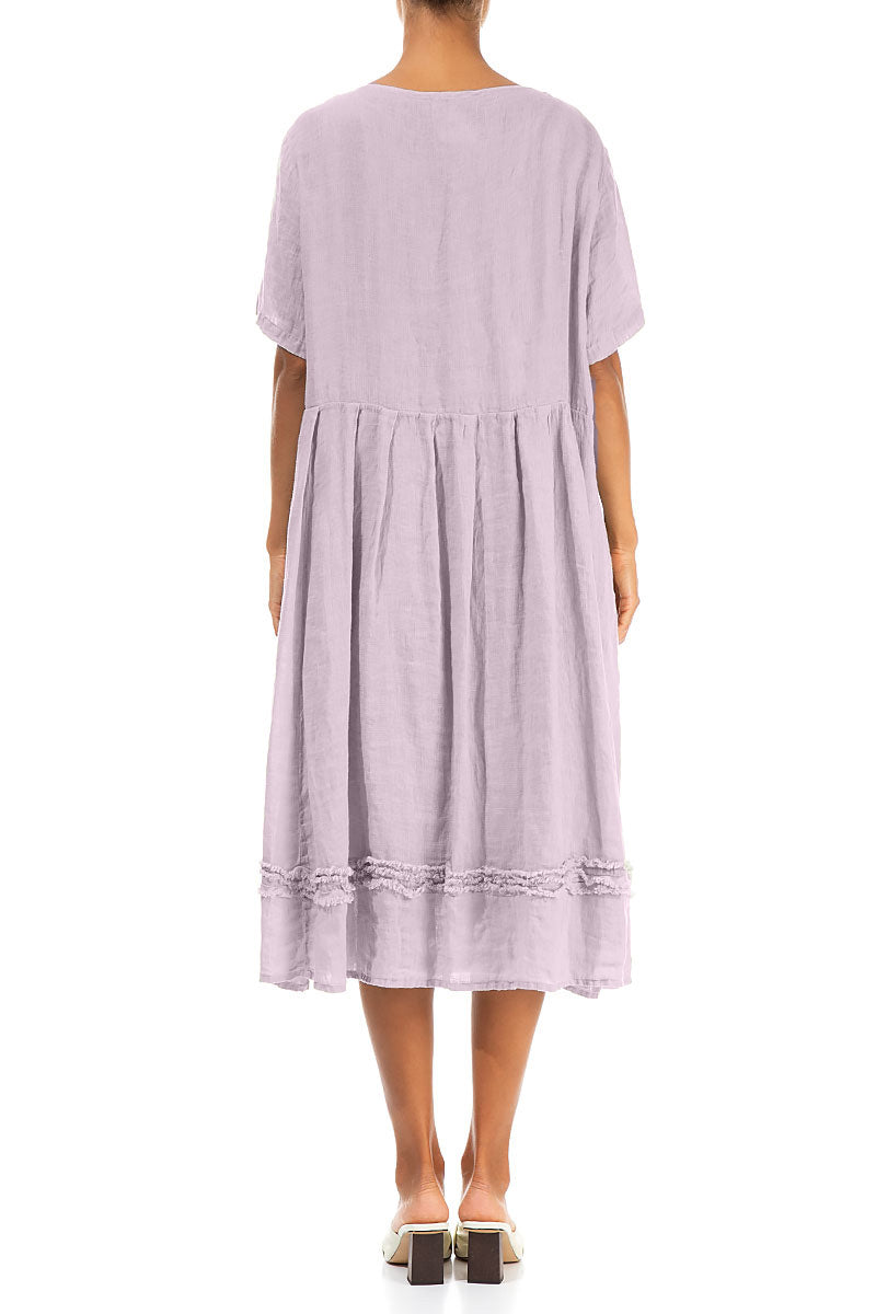 Frill Lilac Gauze Linen Dress 2