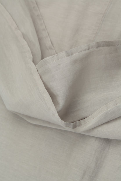 Frilly Flower Beige Silk Cotton Dress 6