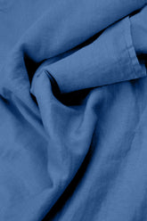 Frilly Flower Cobalt Blue Silk Cotton Dress 6