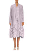 Frilly Flower Lilac Silk Cotton Jacket 1