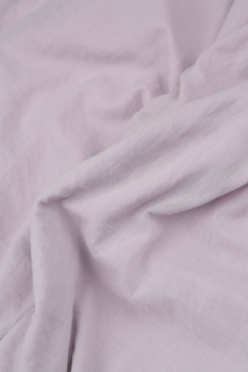 Frilly Flower Lilac Silk Cotton Scarf 5