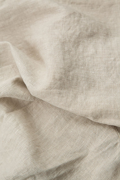 Fringed Flared Natural Linen Trousers 5