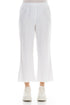 Fringed Flared White Linen Trousers 1