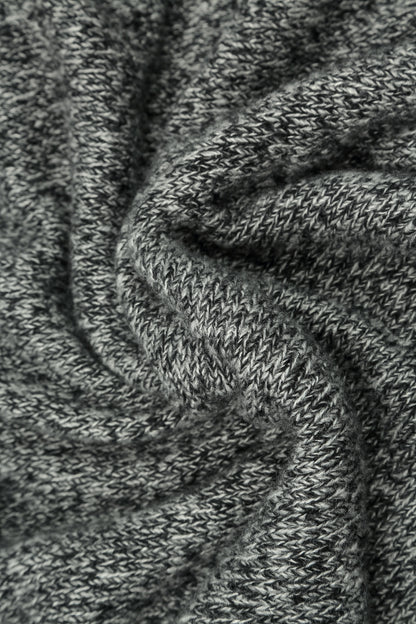 Fringed Grey Mélange Cashmere Scarf 5