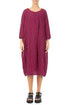 Front Pockets Fuchsia Heritage Check Linen Dress 1