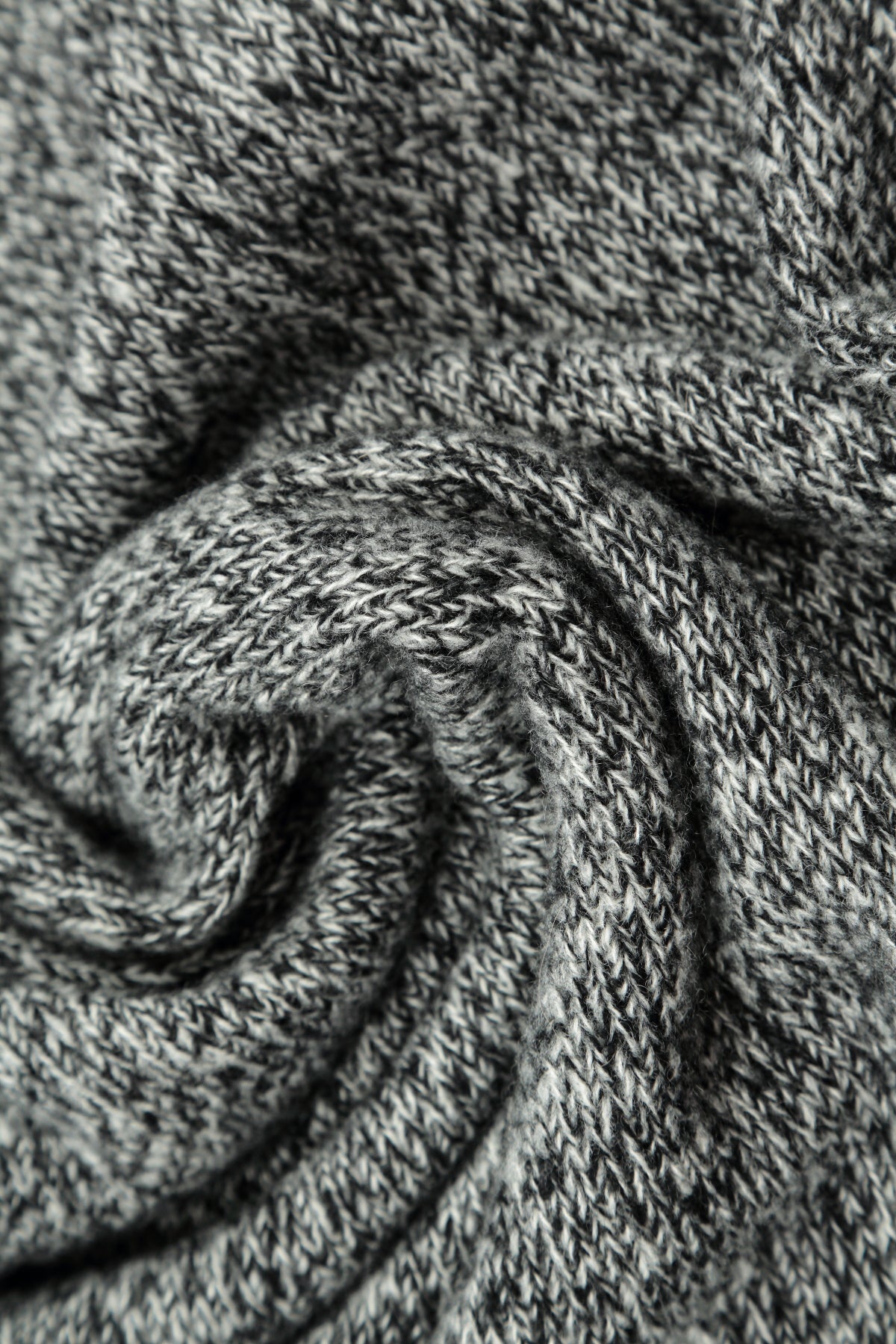 Front Pockets Grey Mélange Cashmere Sweater