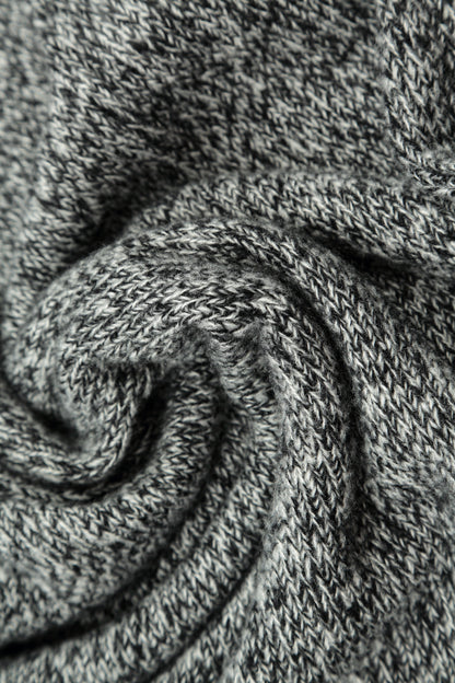 Front Pockets Grey Mélange Cashmere Sweater