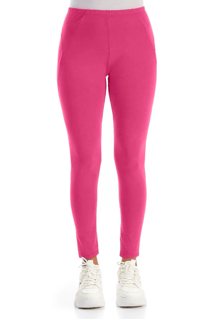 Fuchsia Cotton Leggings