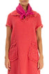 Fuchsia Gauze Linen Square Scarf 1