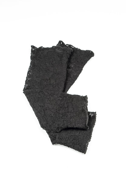 Full Black Floral Cotton Lace Wristlets 6