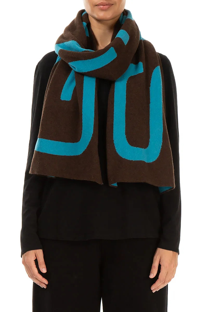 GRIZAS Turquoise Soft Wool Scarf