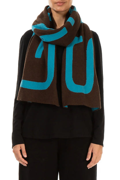 GRIZAS Turquoise Soft Wool Scarf