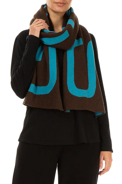 GRIZAS Turquoise Soft Wool Scarf