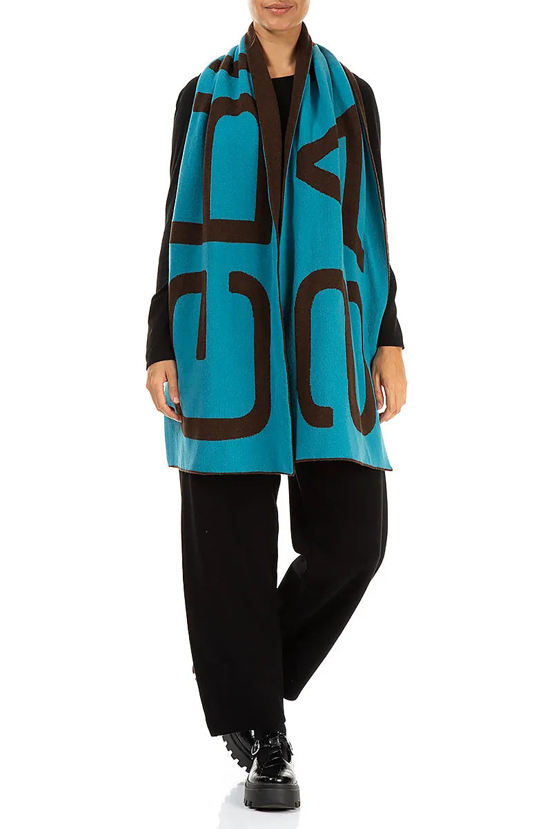 GRIZAS Turquoise Soft Wool Scarf