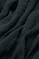 Gathered Graphite Gauze Linen Tunic 5