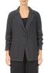 Gathered Graphite Linen Jacket 1