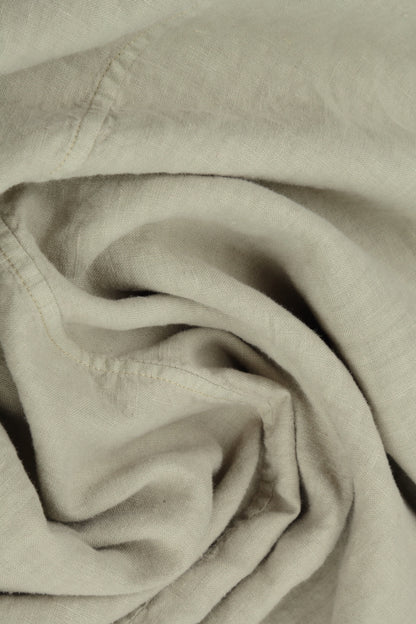 Hooded Gathered Sleeves Laurel Green Linen Jacket 5