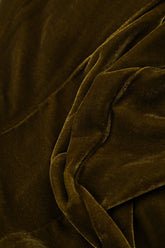 Golden Lime Silk Velvet Shift Dress 5