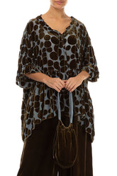 Golden Sage Silk Velvet Evening Hand Bag 4