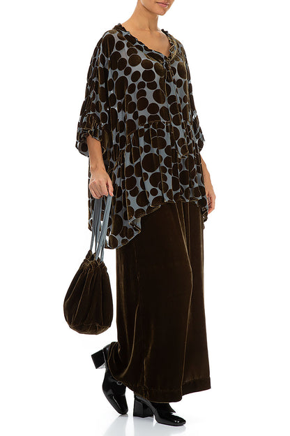 Golden Sage Silk Velvet Evening Hand Bag 3