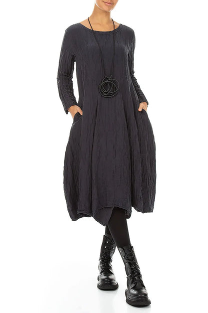 Graphic Loops Black Rubber Necklace 2