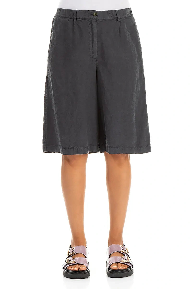 Graphite Linen Shorts 1
