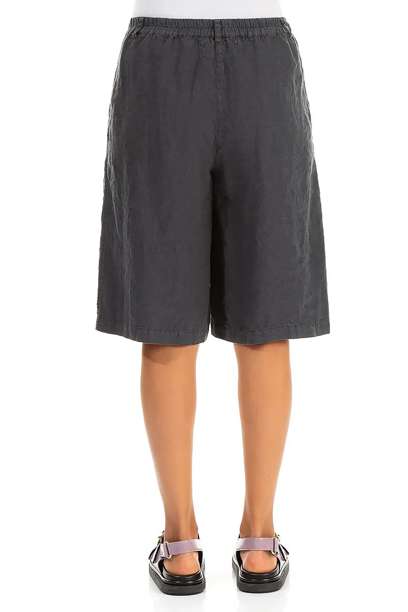 Graphite Linen Shorts 2