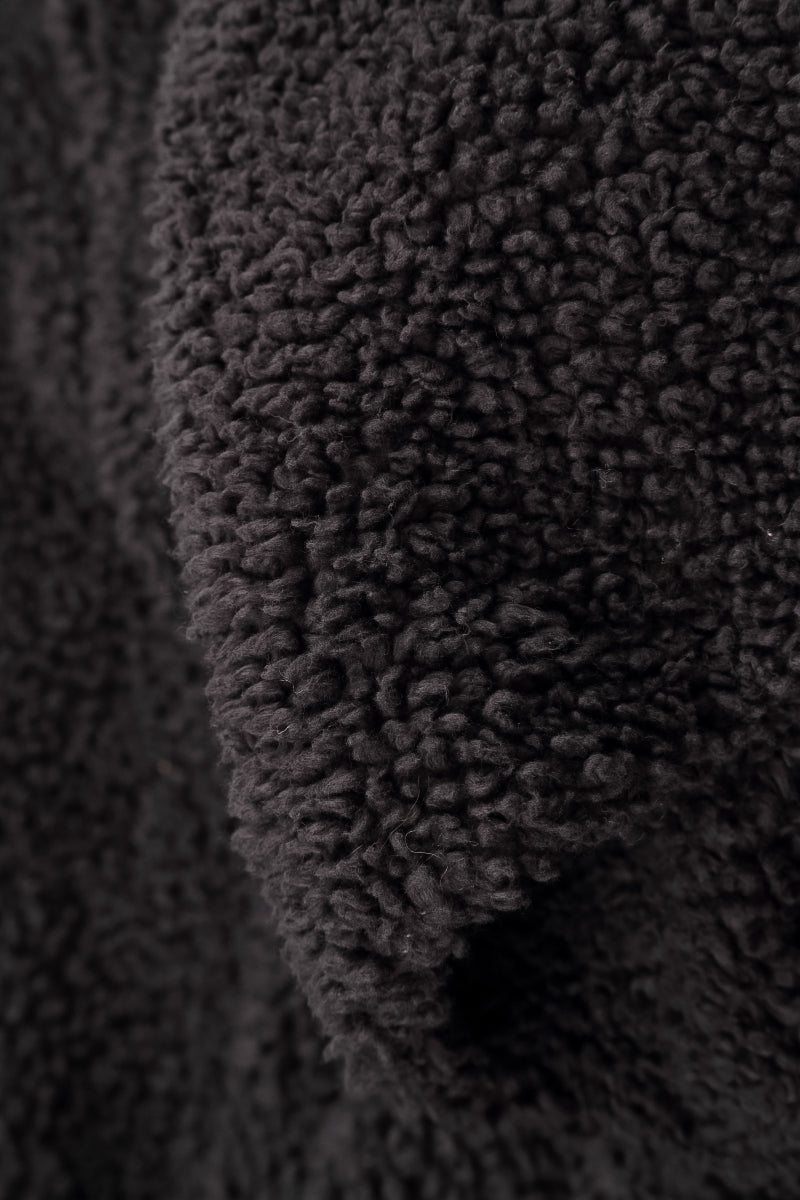 Graphitfarbener Teddy-Baumwoll-Bucket-Hat