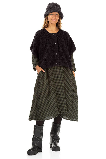 Graphitfarbener Teddy-Baumwoll-Bucket-Hat