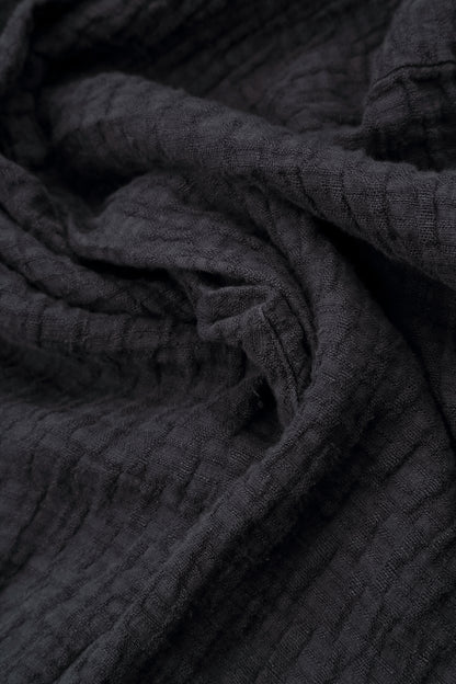 Graphite Textured Linen Trousers 4