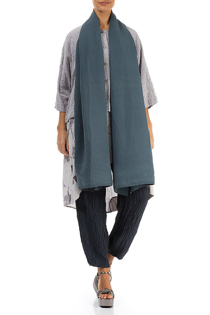 Graphite Textured Silk Cotton Scarf 4
