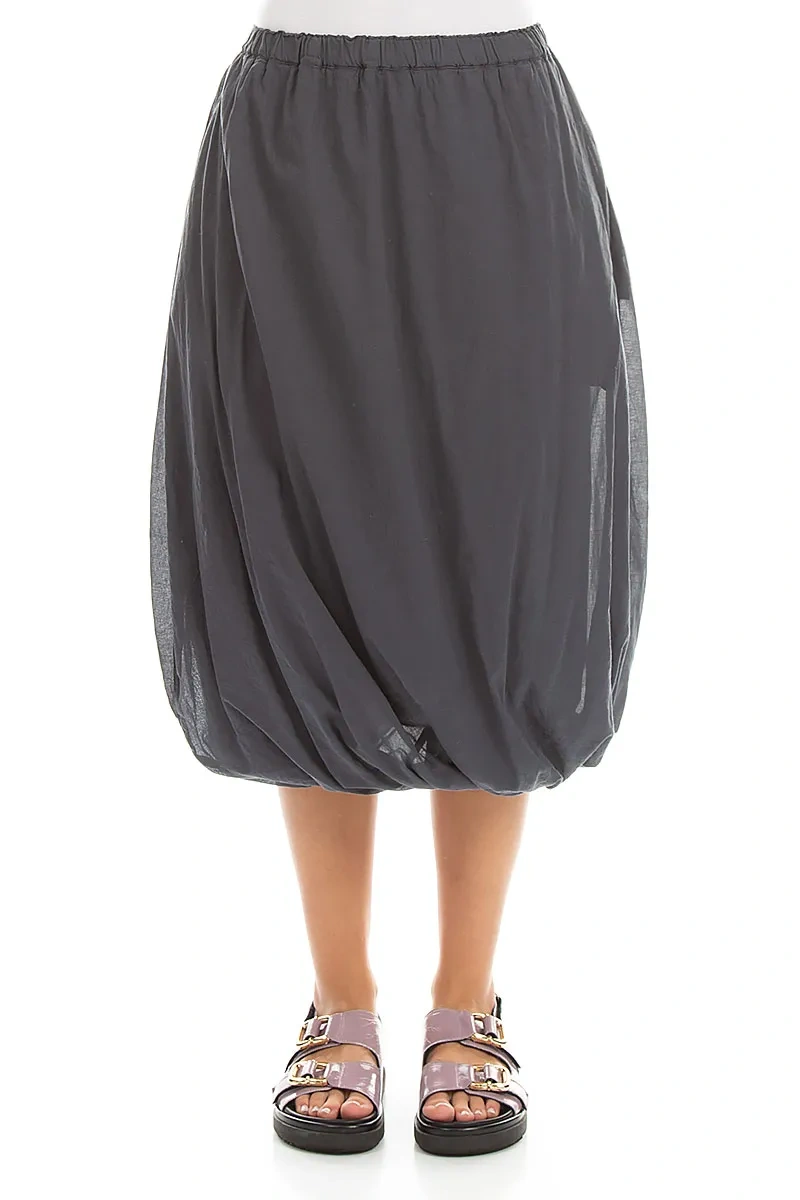 Graphite Tulip Cotton Skirt 1