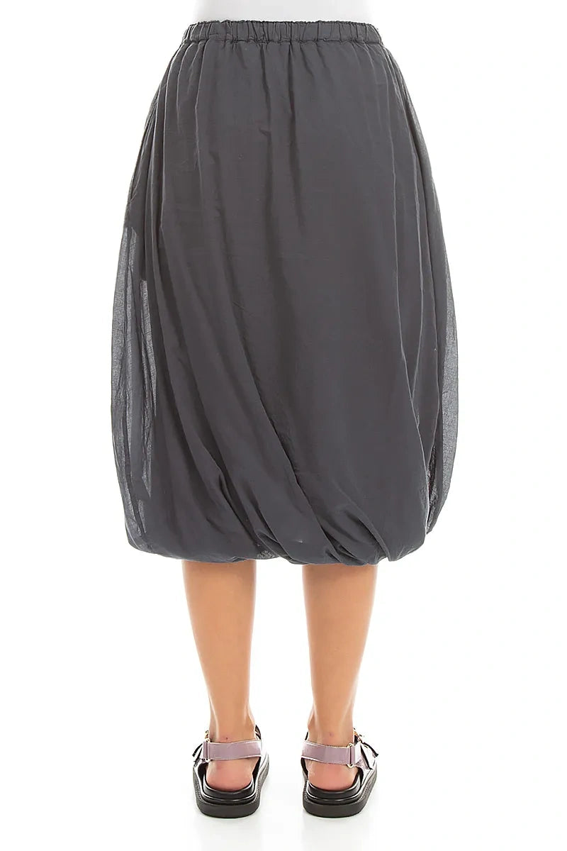 Graphite Tulip Cotton Skirt 2