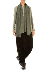 Green Mist Light Dotty Silk Scarf 2