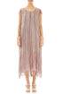 Greige Crumpled Silk Chiffon Dress 1