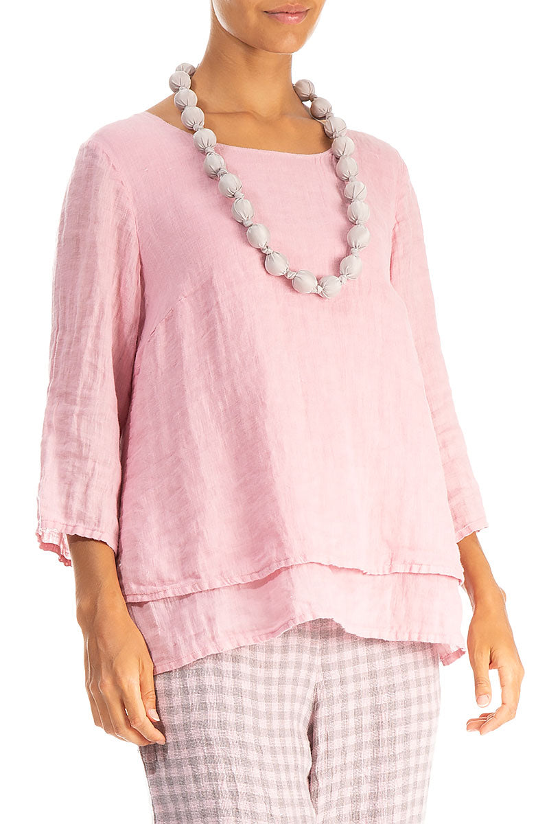 Greige Silk Bead Necklace 3